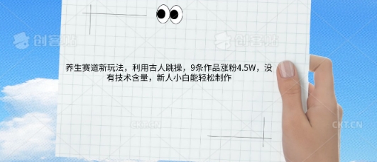 AI养生赛道新玩法,10条作品涨粉5.2W,操作简单,新人小白能轻松制作-MQ资源站