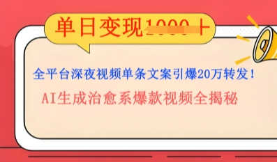 全平台深夜文案新风口：DeepSeek生成百万播放量金句，治愈系内容涨粉速度快4倍-MQ资源站