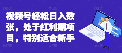 视频号轻松日入数张，处于红利期项目，特别适合新手-MQ资源站
