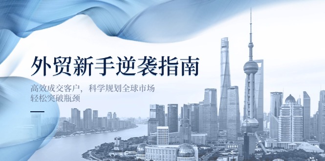 (14201期)外贸新手逆袭指南:高效成交客户,科学规划全球市场,轻松突破瓶颈-MQ资源站