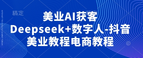 美业AI获客Deepseek+数字人-抖音美业教程电商教程-MQ资源站