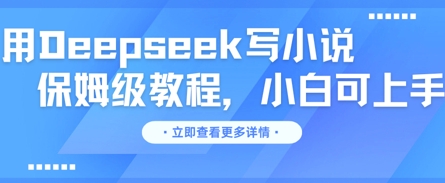 用Deepseek写小说,保姆级教程,小白可实操-MQ资源站
